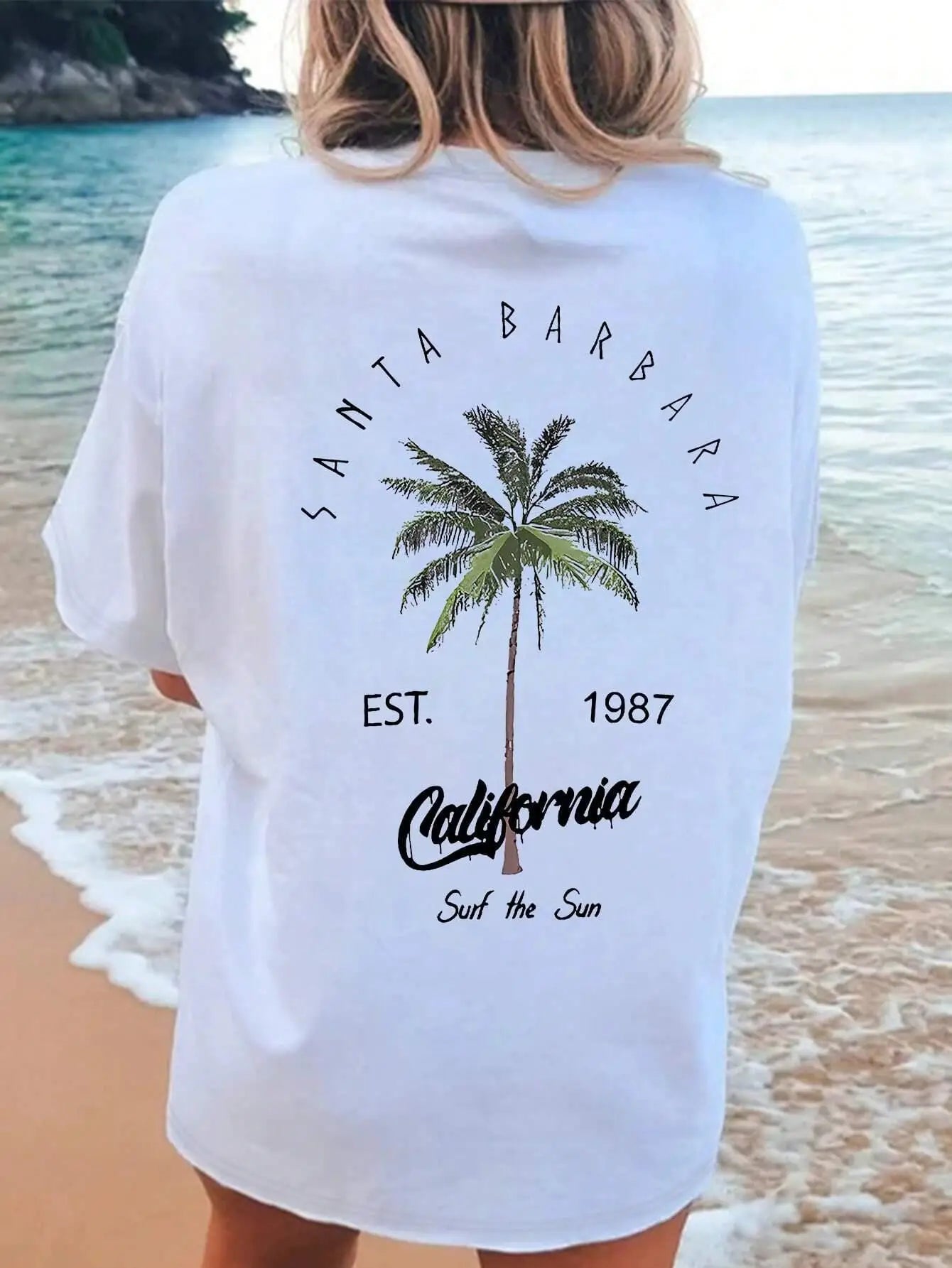 PalmEase Cotton Tee – Lightweight Cotton T-Shirt with Palm Tree Print - Willen
