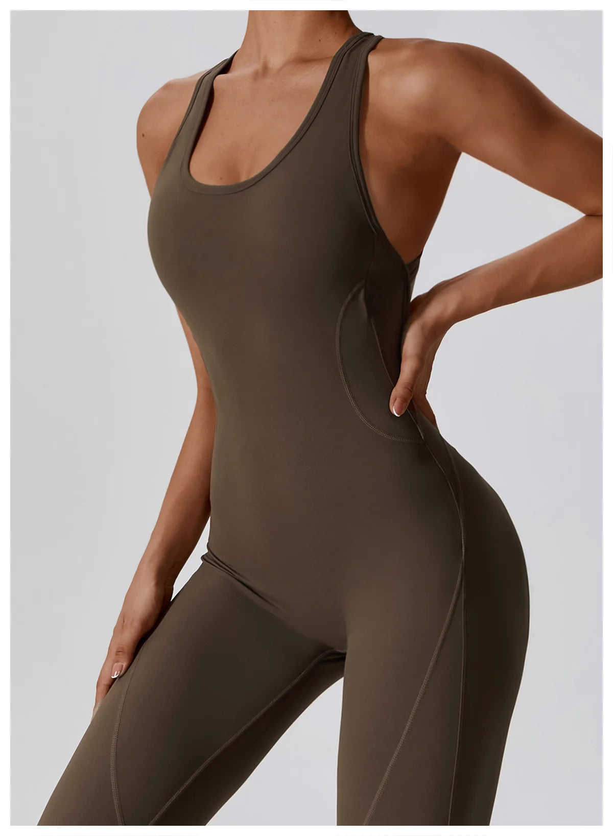 Seamless Workout Bodysuit – Sleeveless, Stretch Nylon-Spandex - Willen