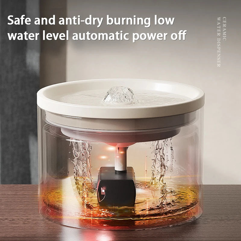 Ceramic Pet Water Fountain – Quiet Circulation, USB-Powered - Willen