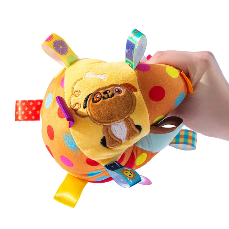 Durable Plush Dog Ball Toy – With Bell and Handle - Willen