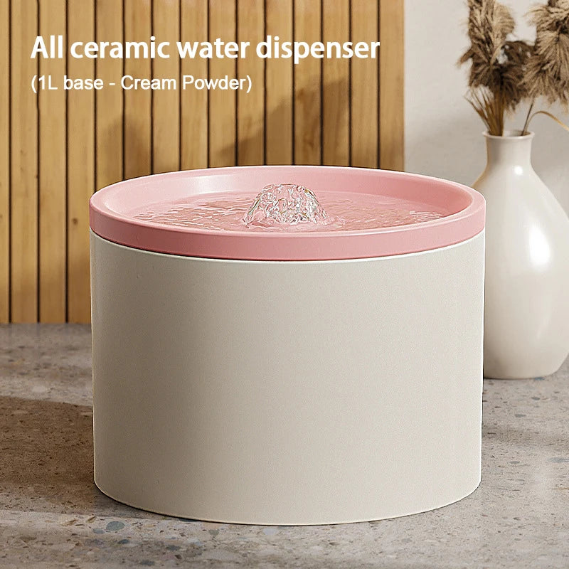 Ceramic Pet Water Fountain – Quiet Circulation, USB-Powered - Willen