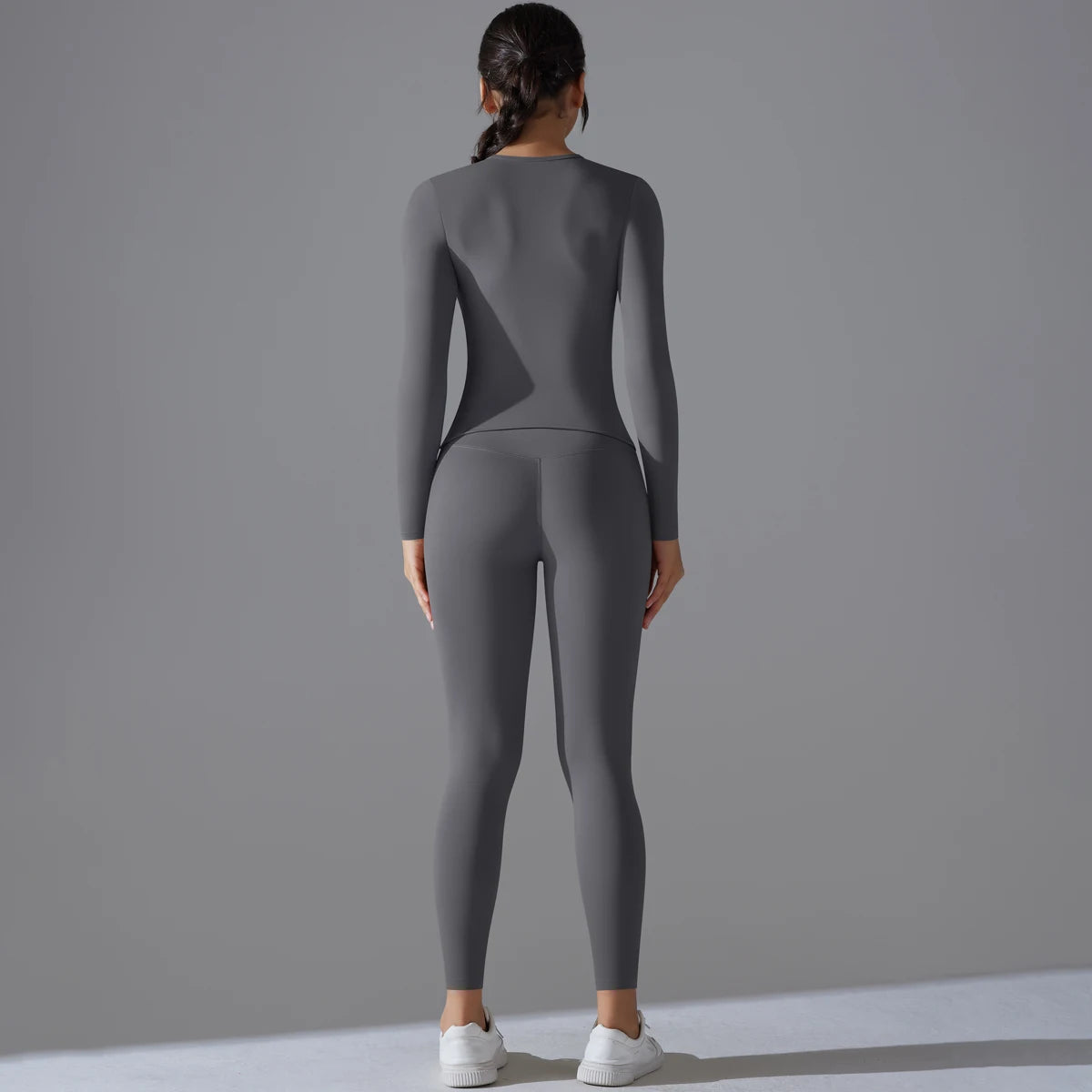 2-Piece Yoga & Fitness Set – Long-Sleeve Top & High-Waist Leggings - Willen