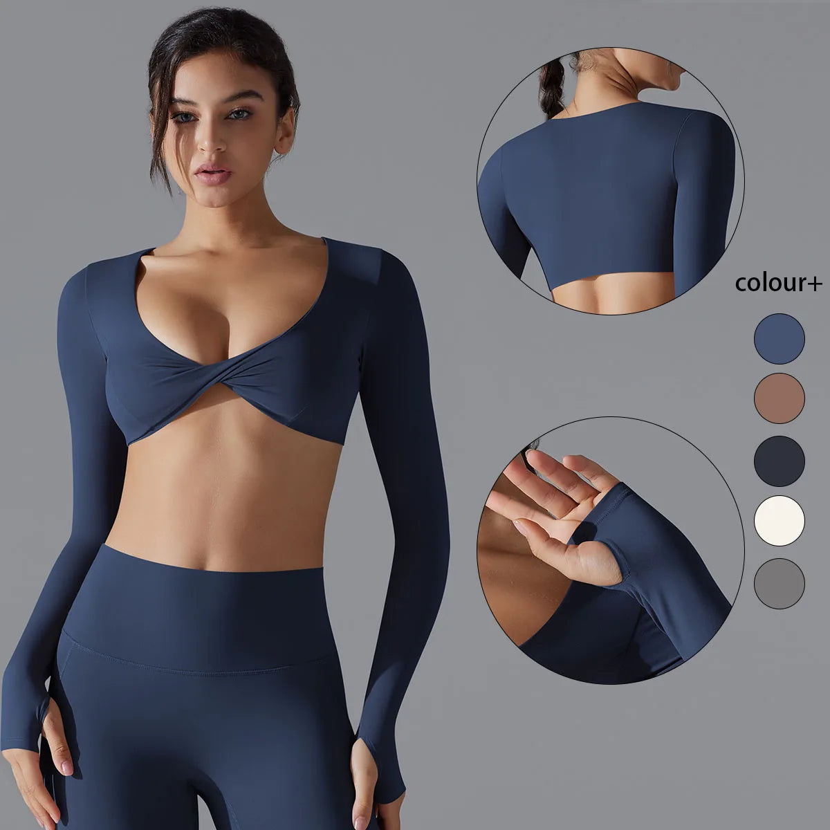 Long Sleeve Sports Bra – Quick-Dry, Breathable Fit for Yoga & Gym - Willen
