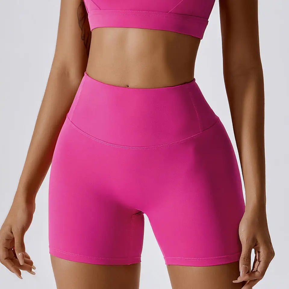 4-Piece Women's Yoga Set – Long Sleeve Sports Outfit with Leggings, Shorts, Bra & Top - Willen