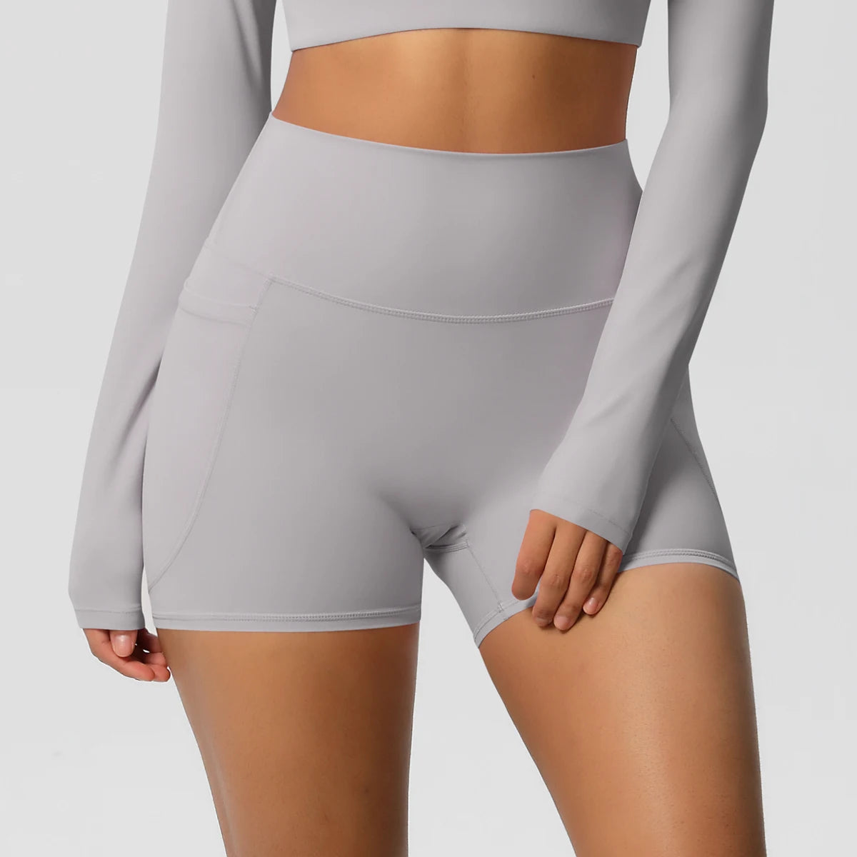 High-Waist Cycling & Gym Shorts – Quick-Dry Fabric with Pockets - Willen