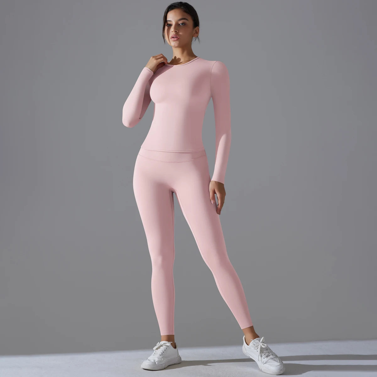 2-Piece Yoga & Fitness Set – Long-Sleeve Top & High-Waist Leggings - Willen