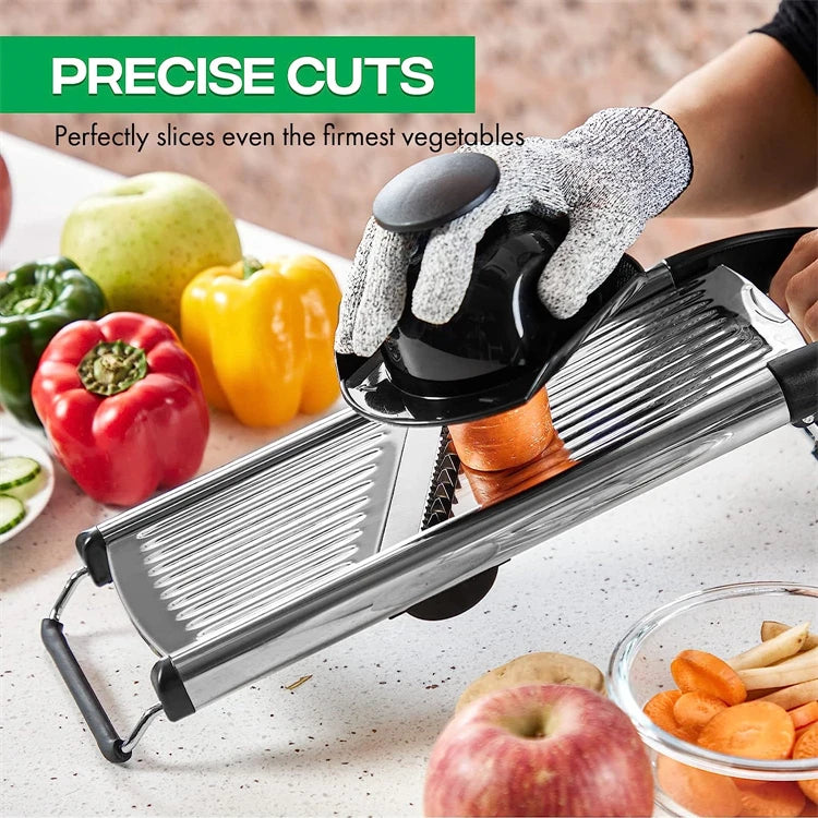 Adjustable Mandoline Slicer – Stainless Steel Blade, Non-Slip Base - Willen