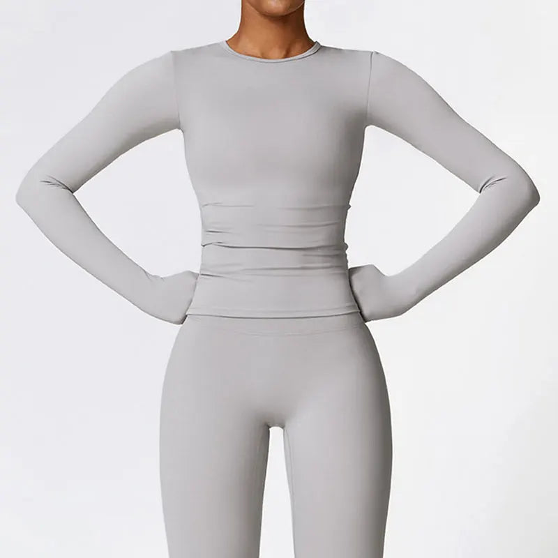 Thermal Long Sleeve Yoga Top – Quick-Dry Workout Shirt for Cold Weather - Willen
