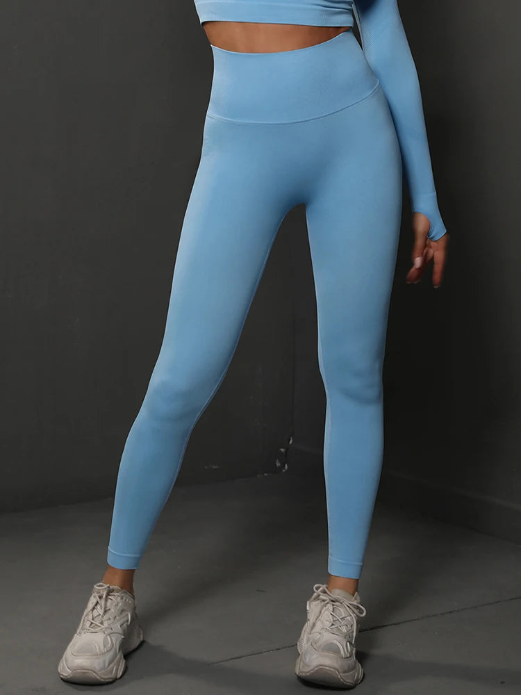 High-Waist Seamless Training Leggings – Nylon-Spandex, Ankle-Length - Willen
