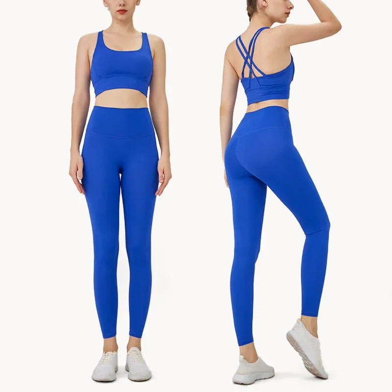 2-Piece Activewear Set – Cross-Back Bra & High-Waist Leggings - Willen
