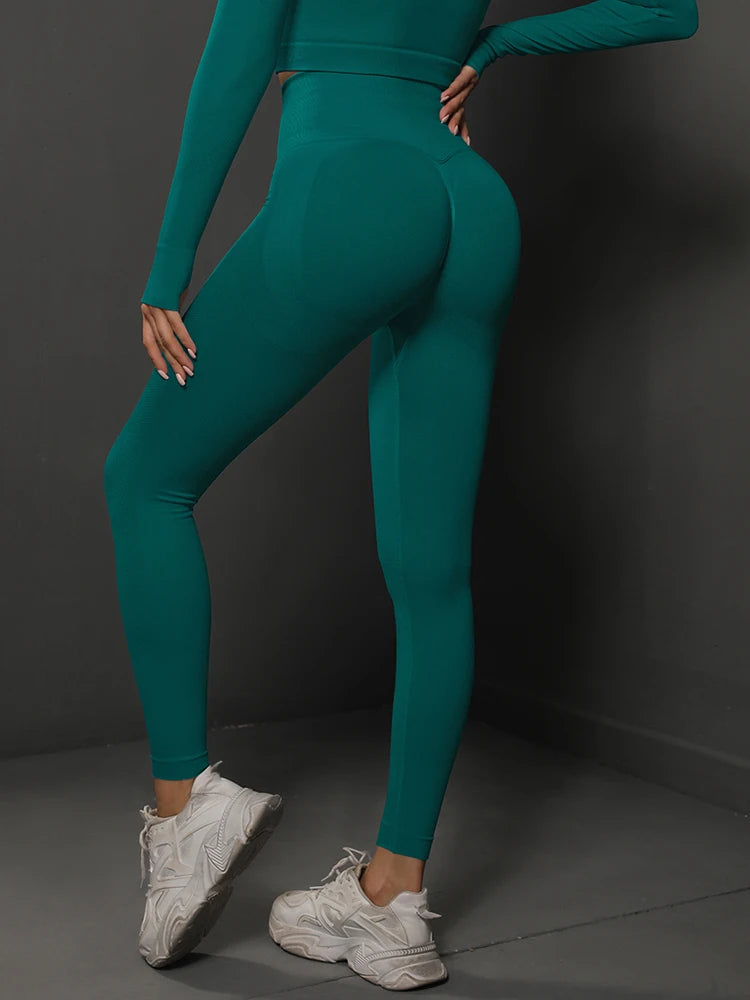 High-Waist Seamless Training Leggings – Nylon-Spandex, Ankle-Length - Willen