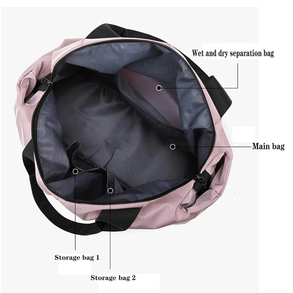 Dry & Wet Separation Gym Duffel Bag – Travel Shoulder Weekender for Men & Women - Willen