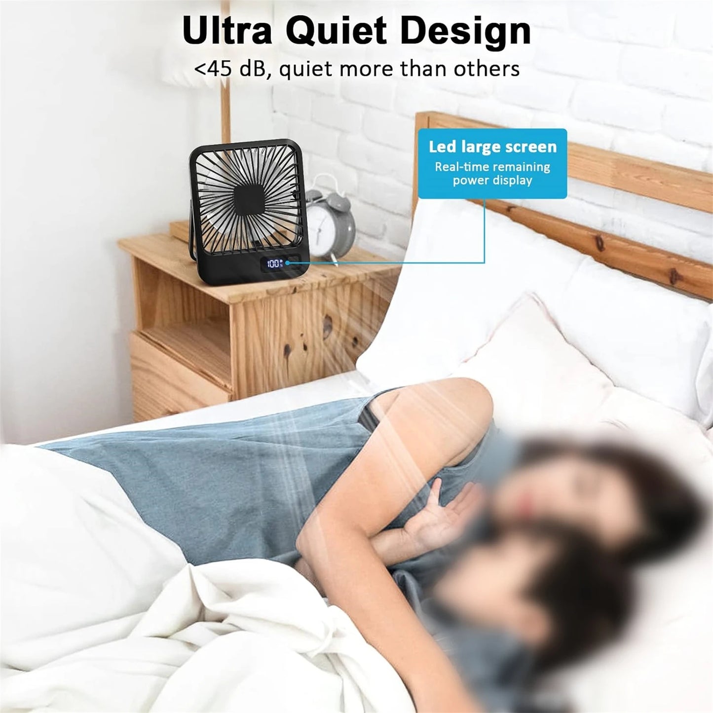 Portable Folding Desk Fan – 180° Adjustable, USB Rechargeable - Willen
