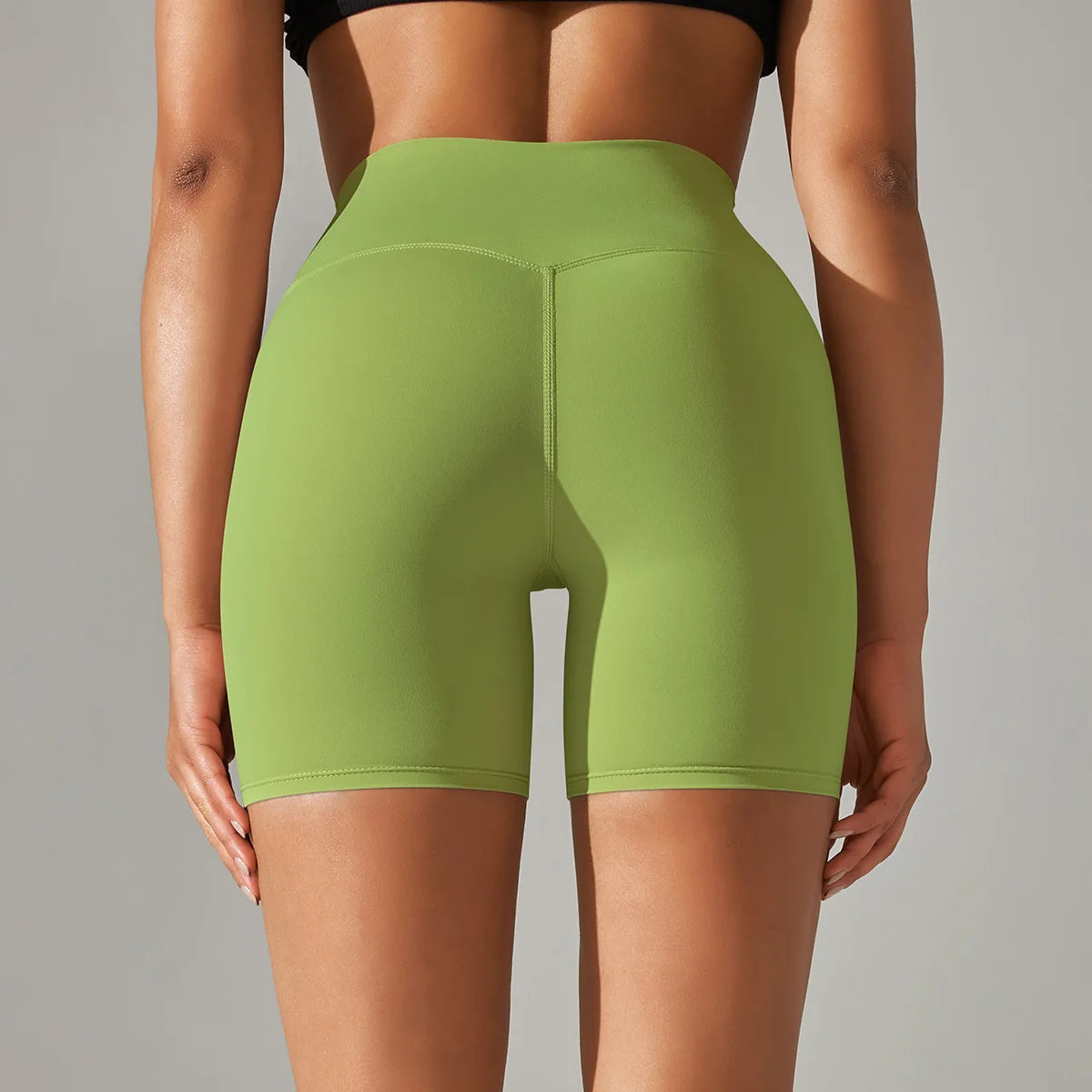 High-Waist Yoga Shorts – Seamless Nylon-Spandex Activewear for Women - Willen