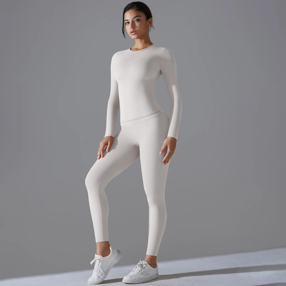 2-Piece Yoga & Fitness Set – Long-Sleeve Top & High-Waist Leggings - Willen