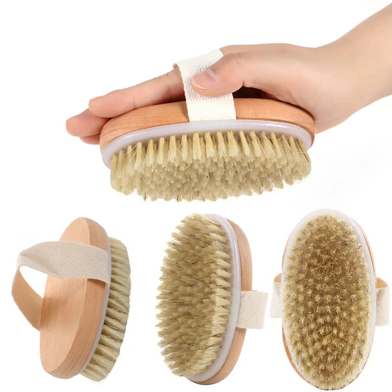 2-in-1 Body Brush with Natural Bristles – Exfoliating & Detachable Design - Willen