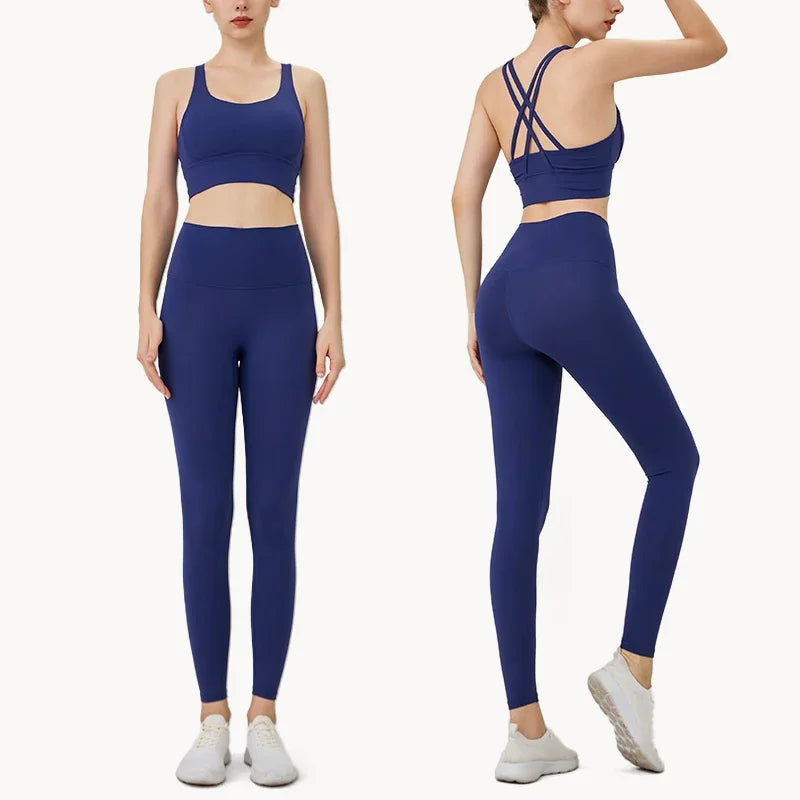 2-Piece Activewear Set – Cross-Back Bra & High-Waist Leggings - Willen