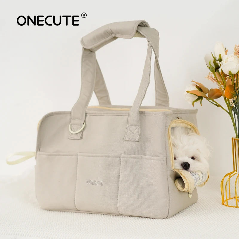 Travel Shoulder Bag for Small Pets – Cotton Sling with Support Base - Willen