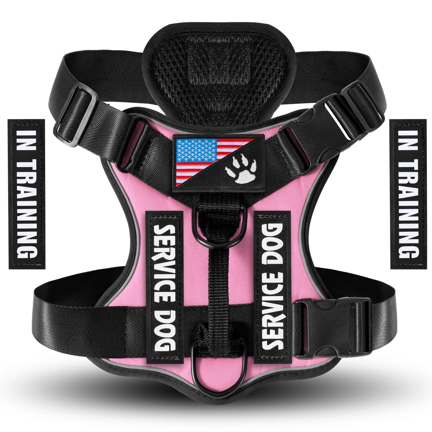 Reflective Training Vest for Dogs – Adjustable, Padded, with ID Patches - Willen