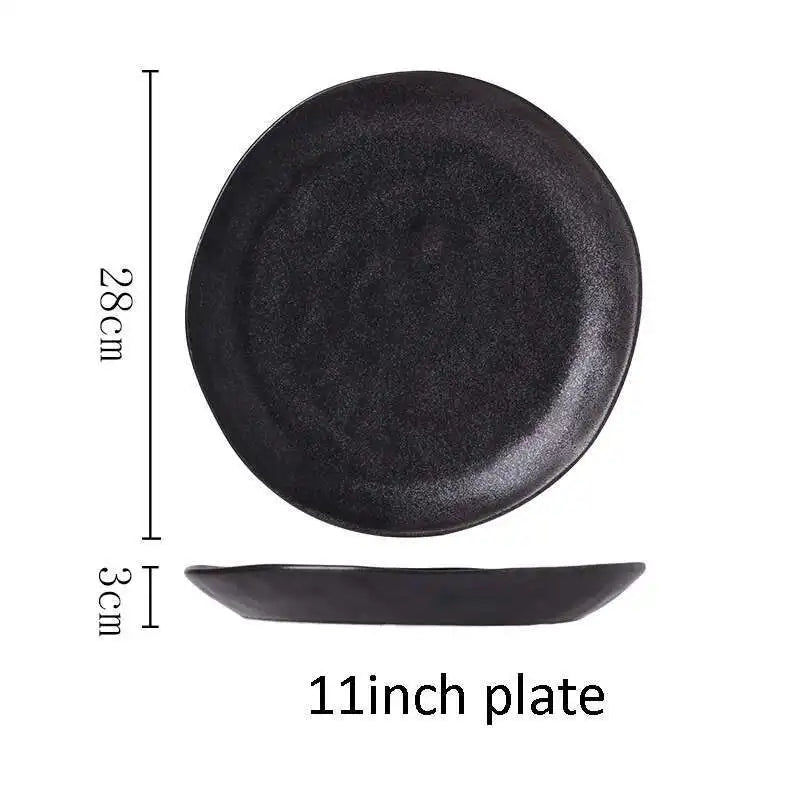 Nordic Glazed Ceramic Dish – Round Blue, Heat-Resistant - Willen