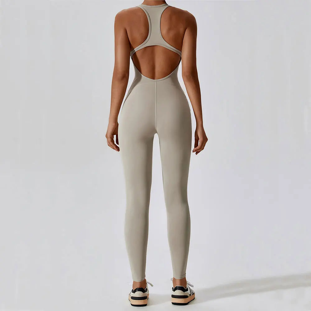 Seamless Workout Bodysuit – Sleeveless, Stretch Nylon-Spandex - Willen