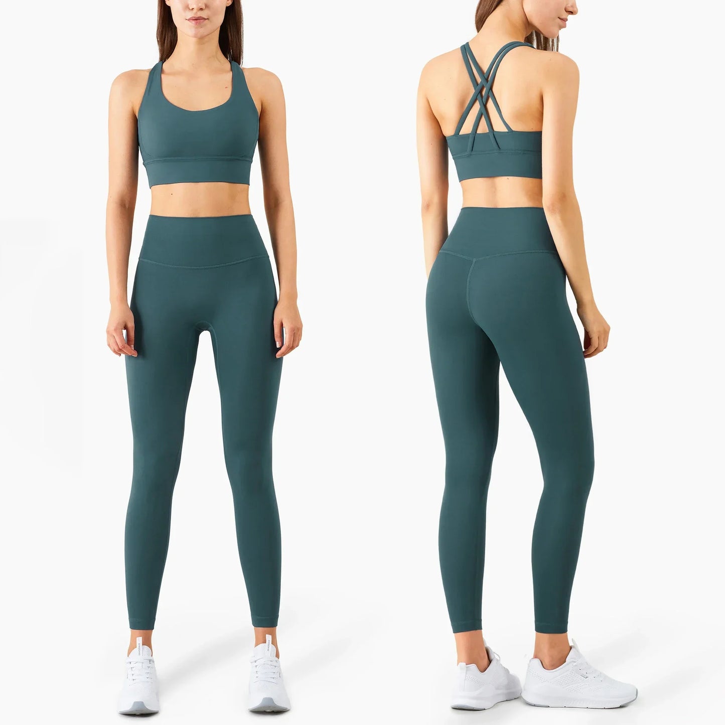 2-Piece Activewear Set – Cross-Back Bra & High-Waist Leggings - Willen