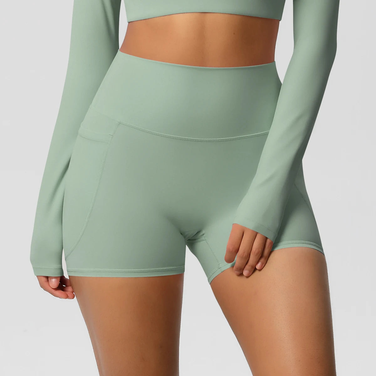 High-Waist Cycling & Gym Shorts – Quick-Dry Fabric with Pockets - Willen