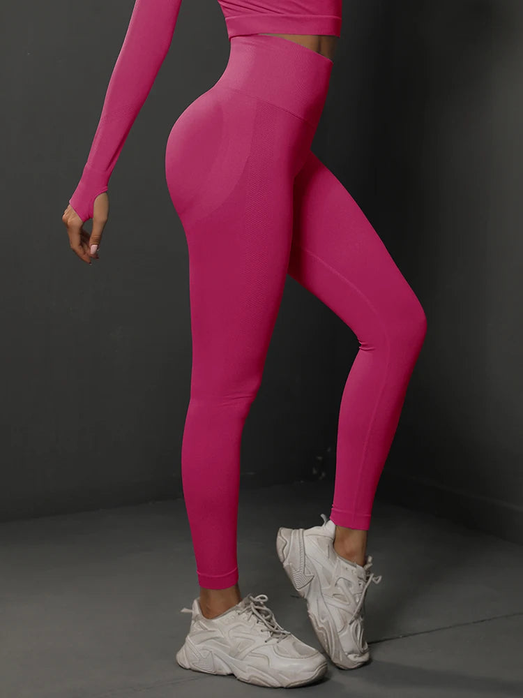 High-Waist Seamless Training Leggings – Nylon-Spandex, Ankle-Length - Willen