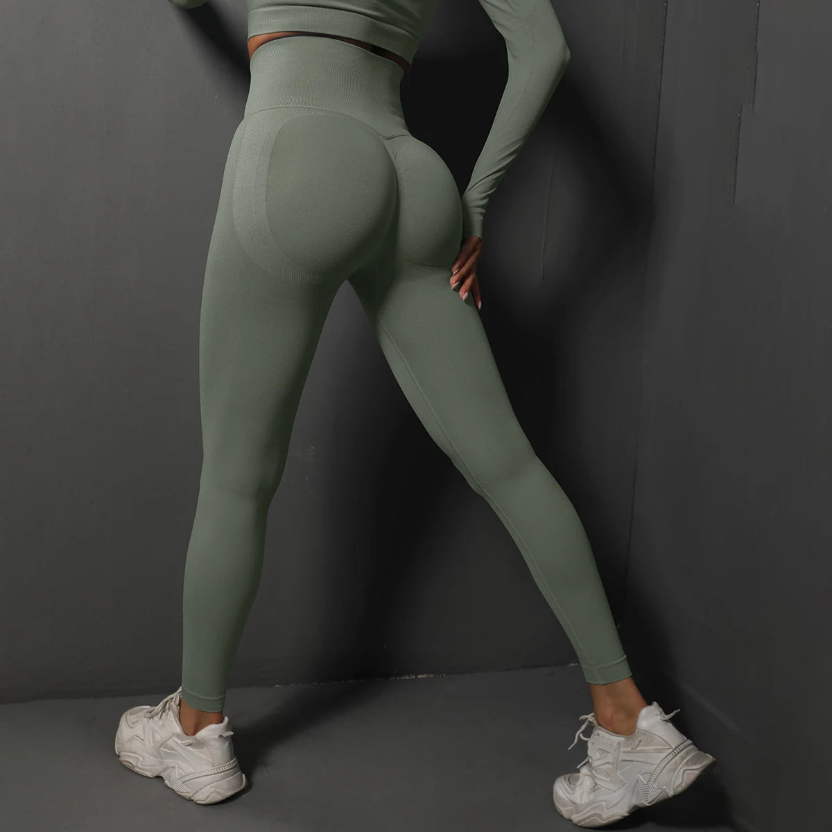 High-Waist Seamless Training Leggings – Nylon-Spandex, Ankle-Length - Willen