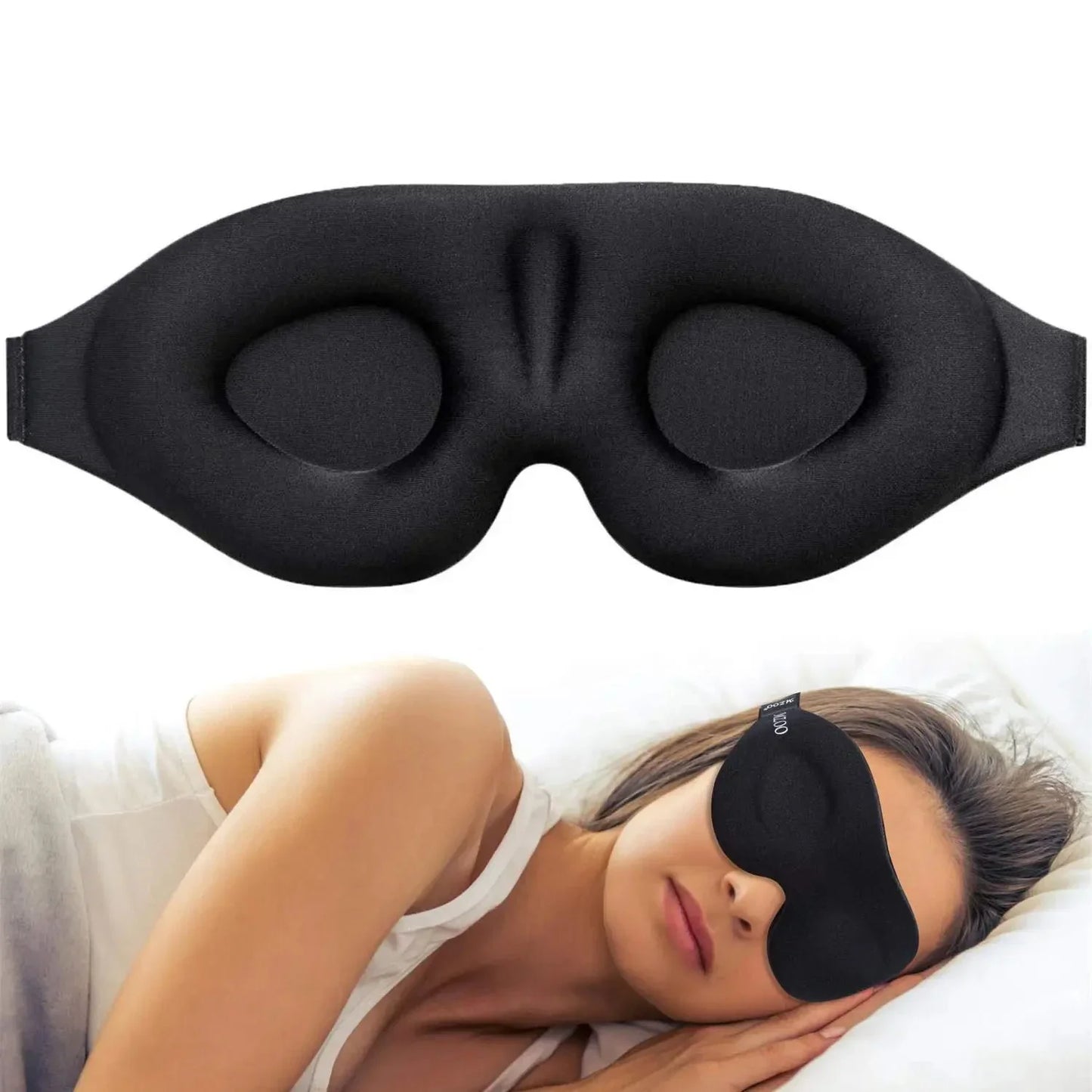 3D Contoured Eye Mask – Light-Blocking Sleep Mask with Molded Eye Cups - Willen