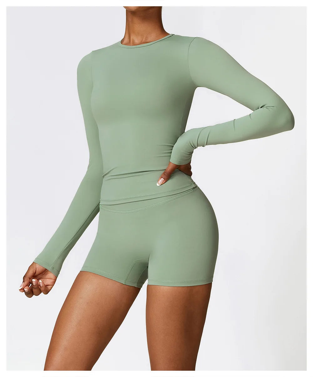 Seamless 2-Piece Yoga & Fitness Set – Nylon, Breathable - Willen