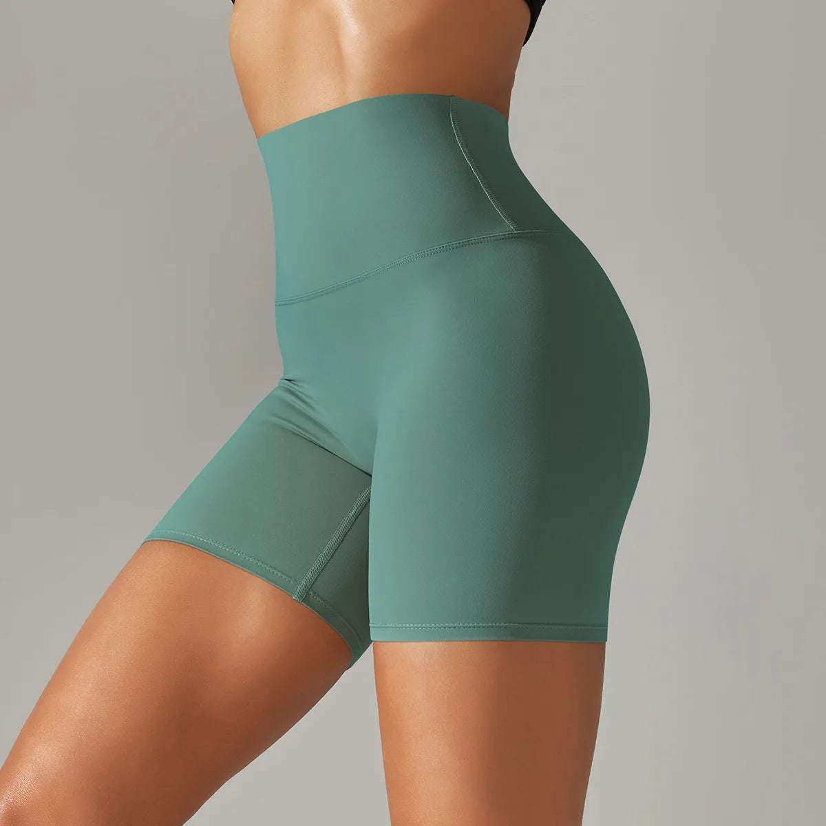 High-Waist Yoga Shorts – Seamless Nylon-Spandex Activewear for Women - Willen