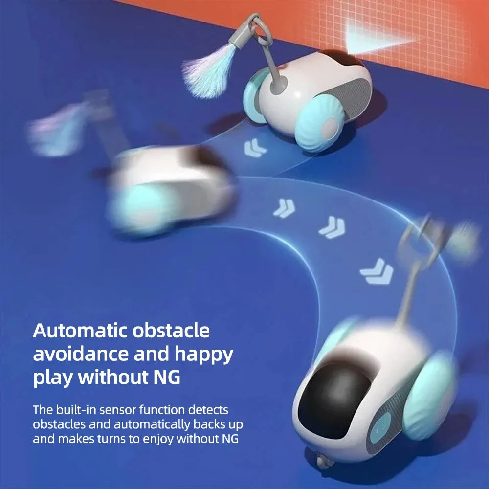 PawRacer Smart Chase Toy – Interactive Electronic Cat Toy with Remote & Obstacle Avoidance - Willen