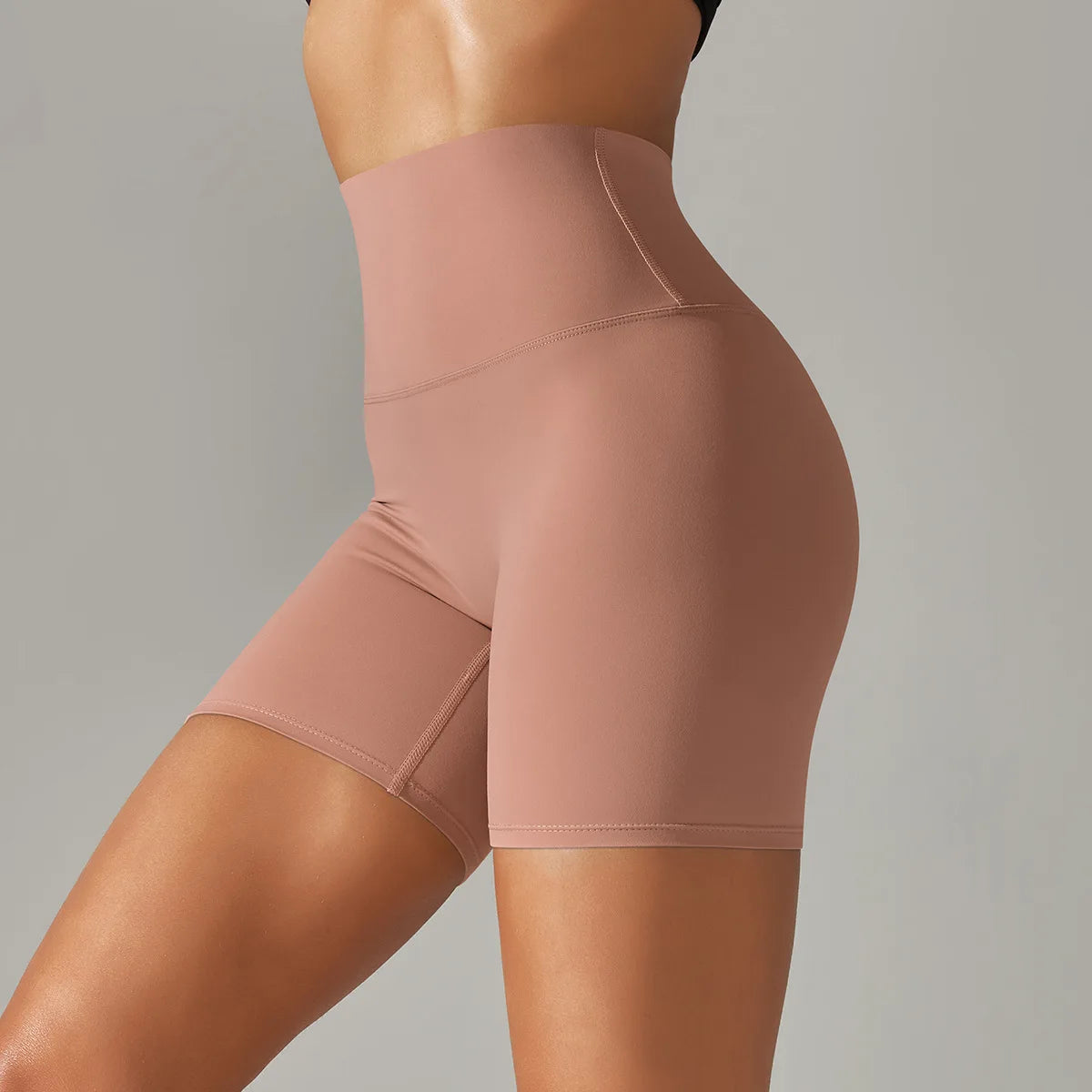 High-Waist Yoga Shorts – Seamless Nylon-Spandex Activewear for Women - Willen