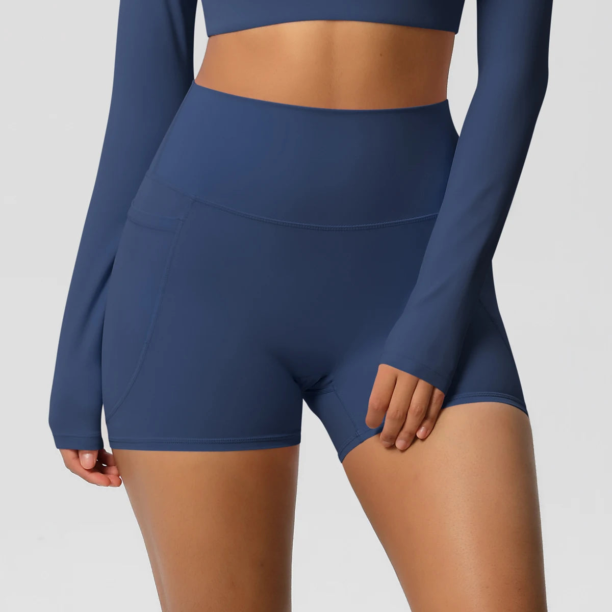 High-Waist Cycling & Gym Shorts – Quick-Dry Fabric with Pockets - Willen