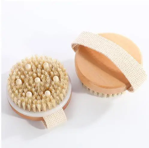 2-in-1 Body Brush with Natural Bristles – Exfoliating & Detachable Design - Willen