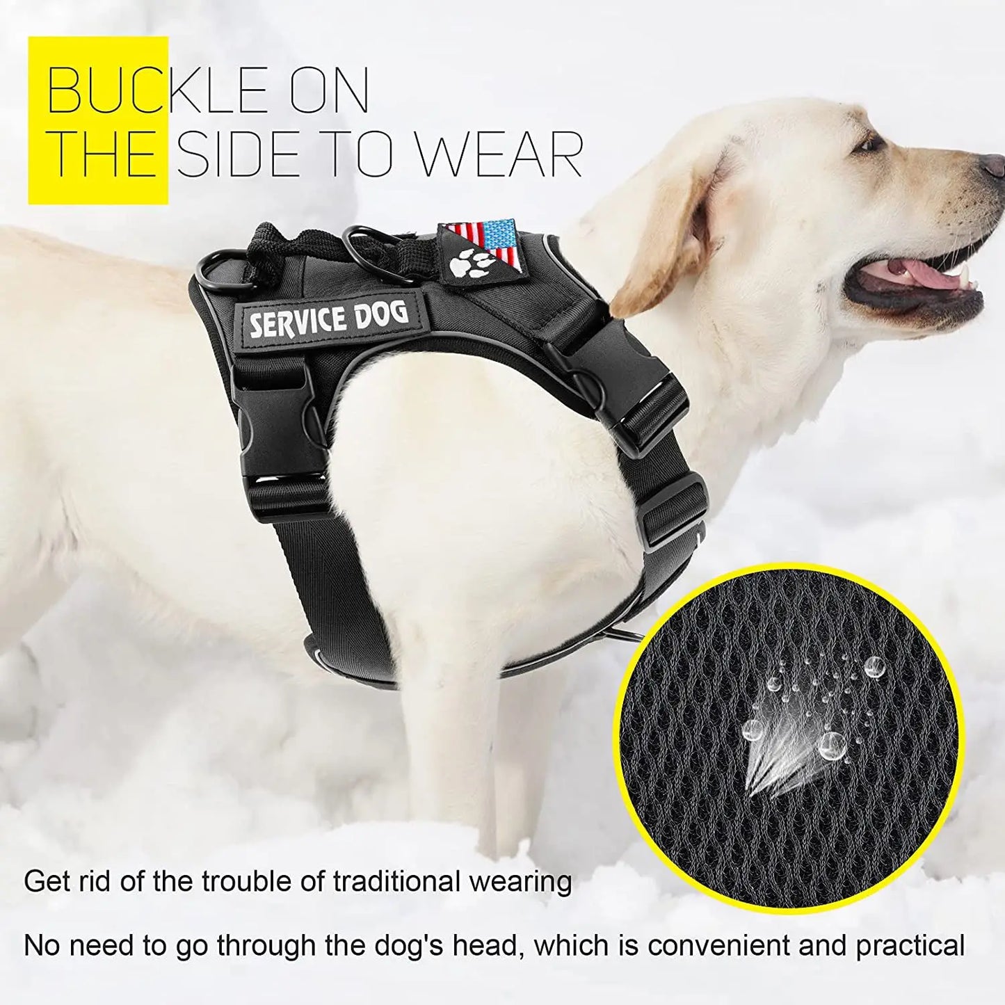 Reflective Training Vest for Dogs – Adjustable, Padded, with ID Patches - Willen