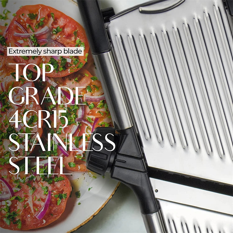 Adjustable Mandoline Slicer – Stainless Steel Blade, Non-Slip Base - Willen