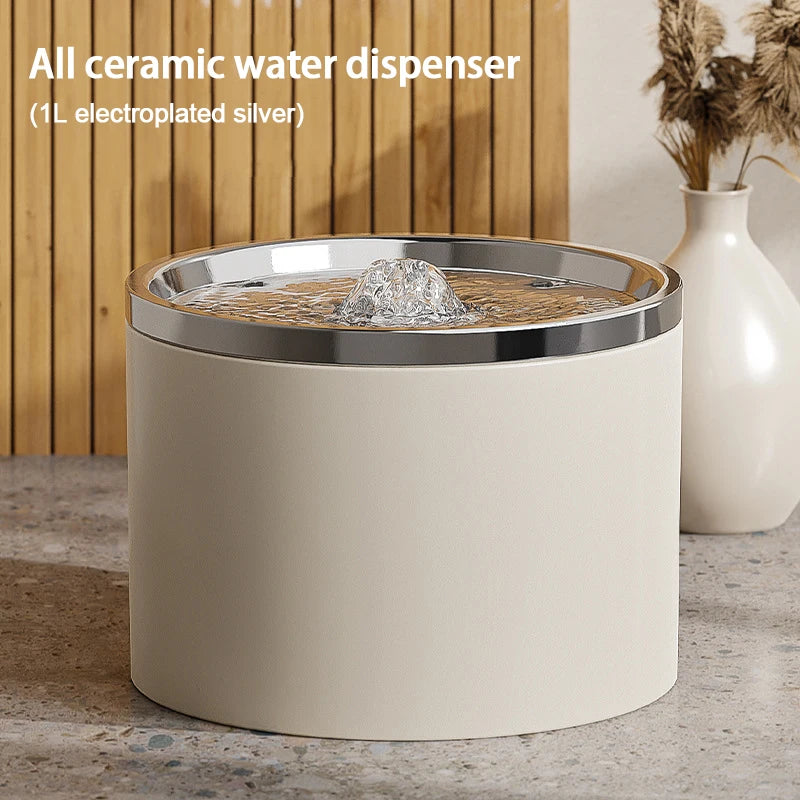 Ceramic Pet Water Fountain – Quiet Circulation, USB-Powered - Willen