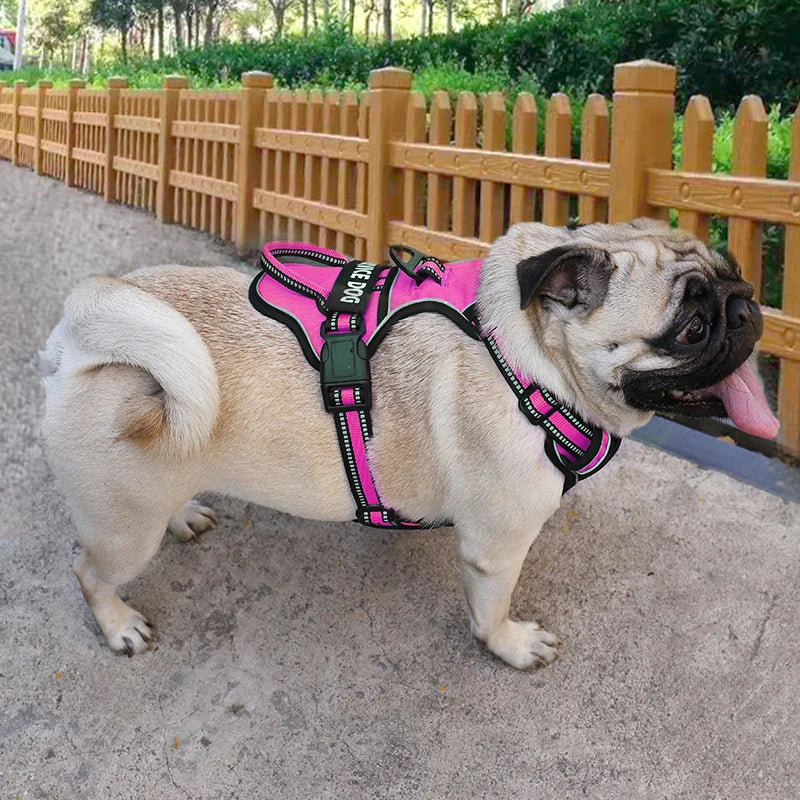Reflective Adjustable Dog Harness – Breathable, Padded, with Custom Patch - Willen