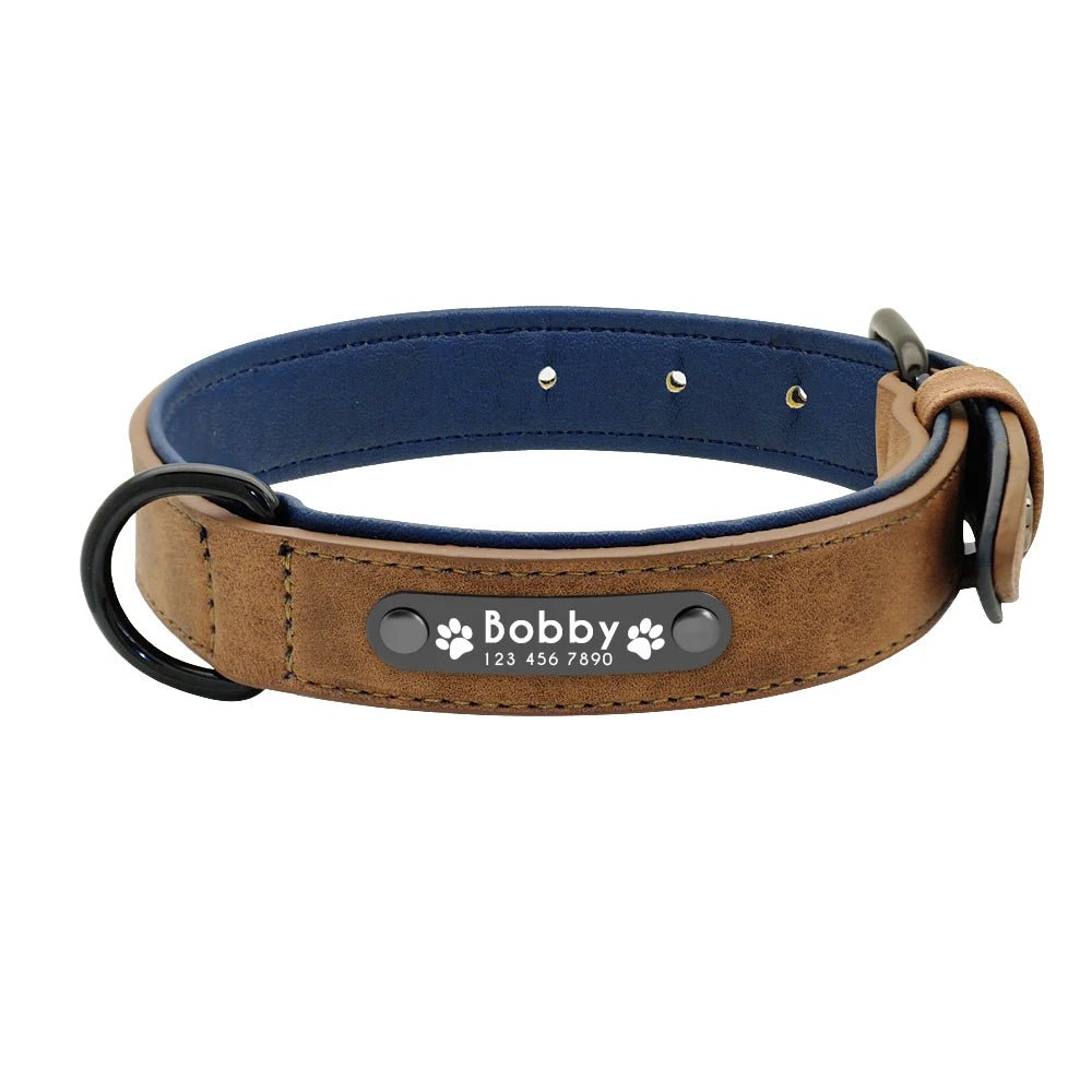 Willen BarkID™ — Engraved Leather Collar & Lead - Personalized Leather Dog Collar & Leash Set | Willen