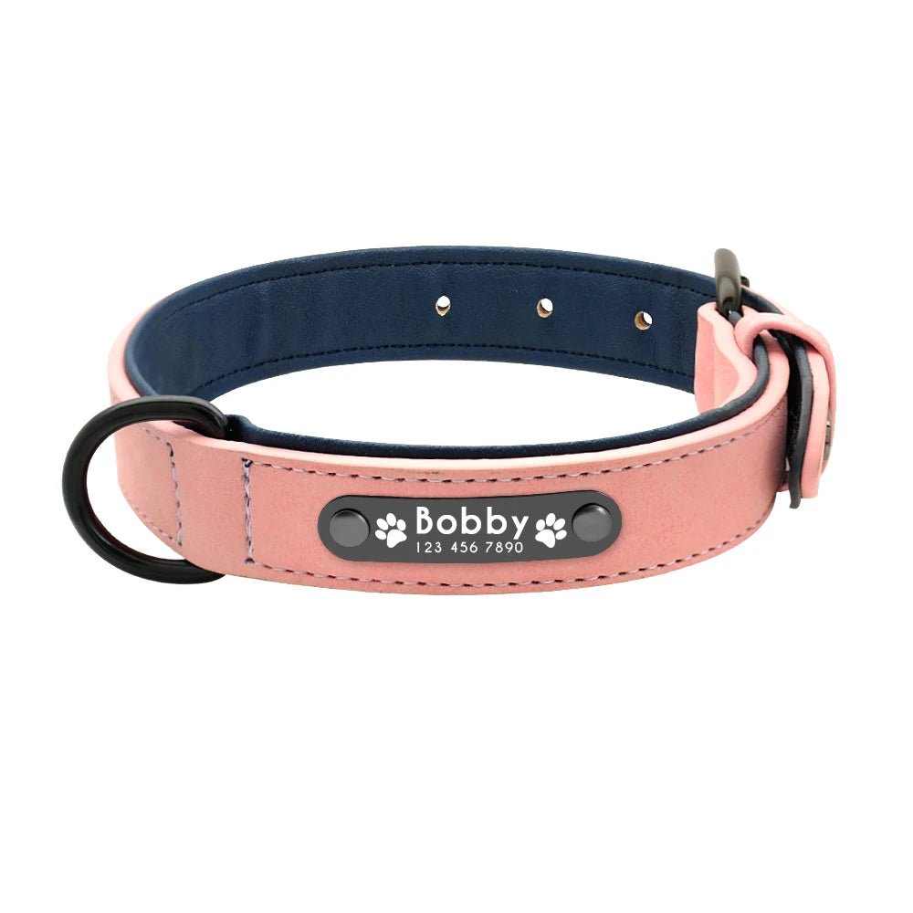 Willen BarkID™ — Engraved Leather Collar & Lead - Personalized Leather Dog Collar & Leash Set | Willen