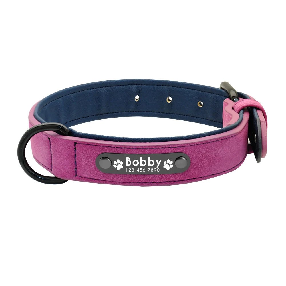 Willen BarkID™ — Engraved Leather Collar & Lead - Personalized Leather Dog Collar & Leash Set | Willen