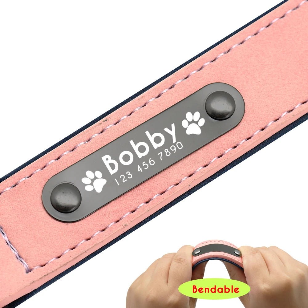Willen BarkID™ — Engraved Leather Collar & Lead - Personalized Leather Dog Collar & Leash Set | Willen