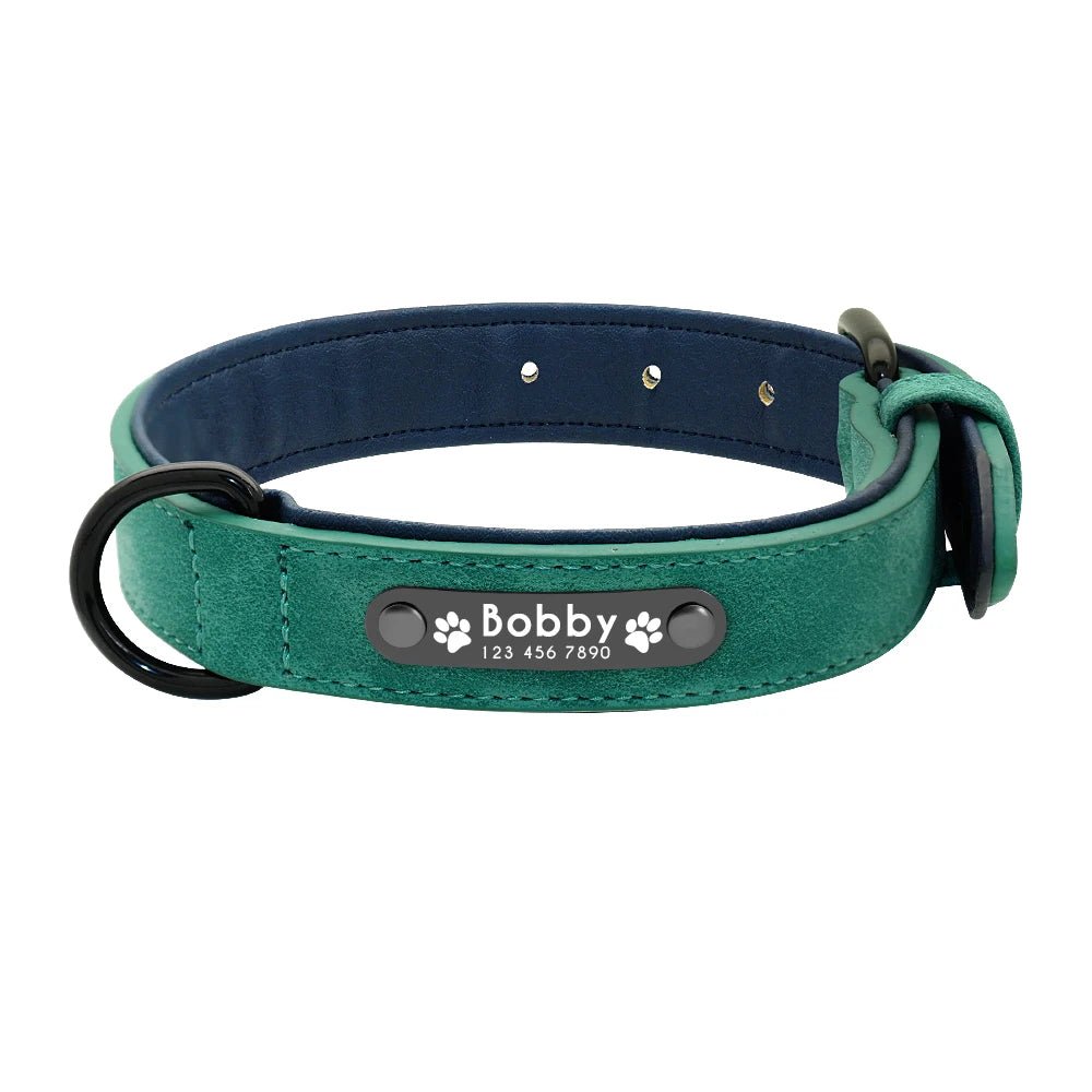 Willen BarkID™ — Engraved Leather Collar & Lead - Personalized Leather Dog Collar & Leash Set | Willen