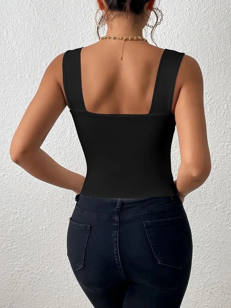 Willen CoreLine™ — Backless Square - Neck Crop Top - Women's Crop Top | Willen