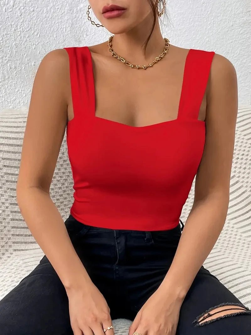Willen CoreLine™ — Backless Square - Neck Crop Top - Women's Crop Top | Willen