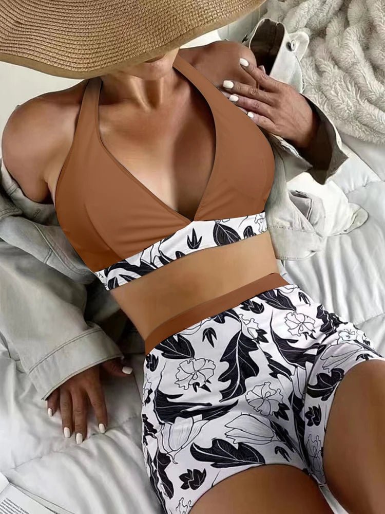Willen TidaSet™ — Halter Bikini with Shorts - Women's Bikini Set | Willen