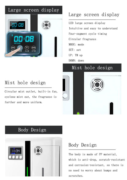 Aroma Diffuser for Large Spaces – Wall Mount, 160ml, Bluetooth Control - Willen
