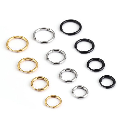 Small Stainless Steel Hoop Earrings – Hypoallergenic Unisex Set for Pierced Ears - Willen